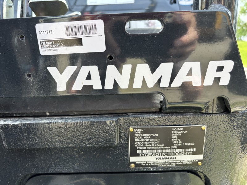 2026 Yanmar VIO17 Excavator