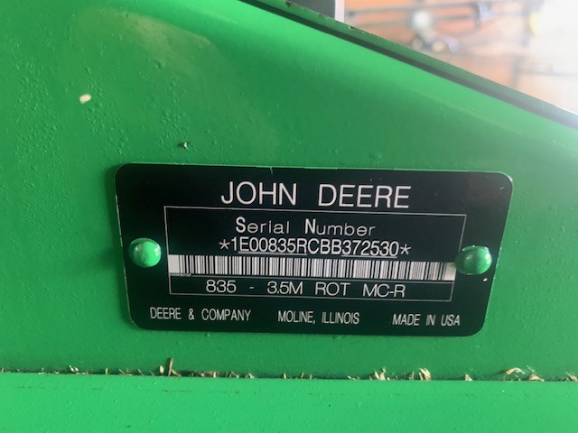 2011 John Deere 835 Mower Conditioner