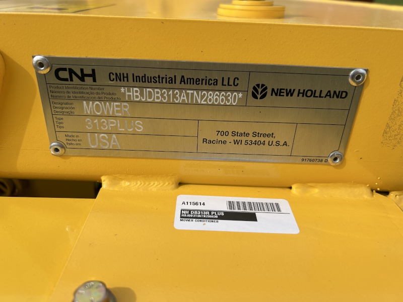 2026 New Holland DB313R PLUS Mower Conditioner