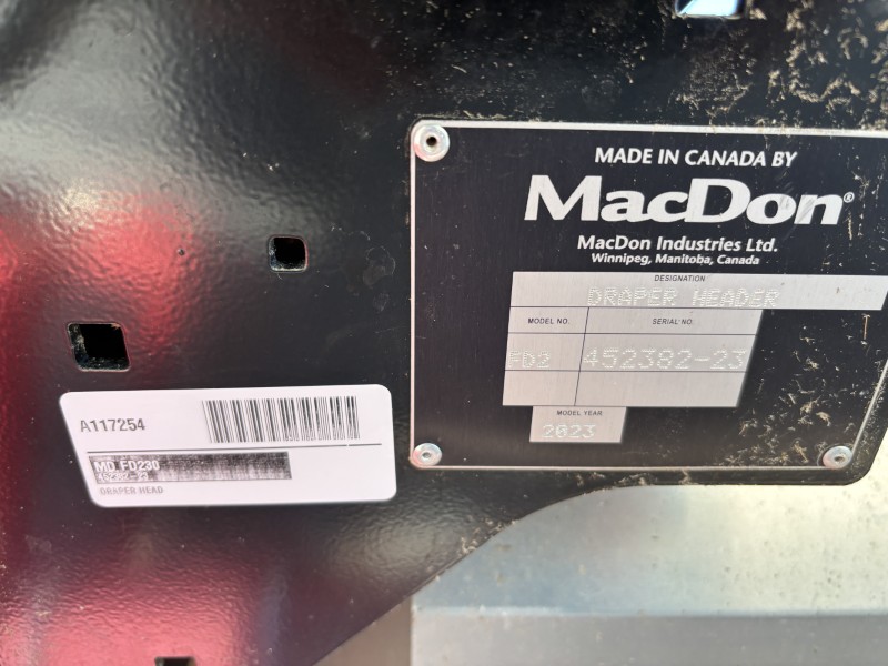 2023 MacDon FD230 Header Draper Flex