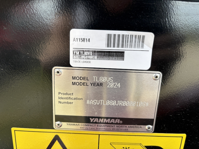 2024 Yanmar TL80VS Compact Track Loader