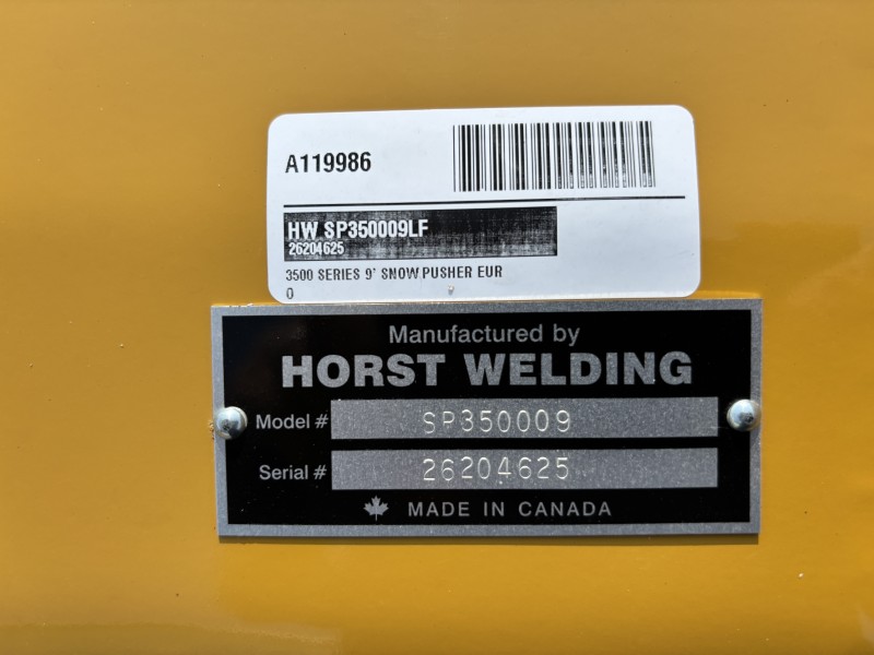 2026 Horst SP350009LF Snow Pusher