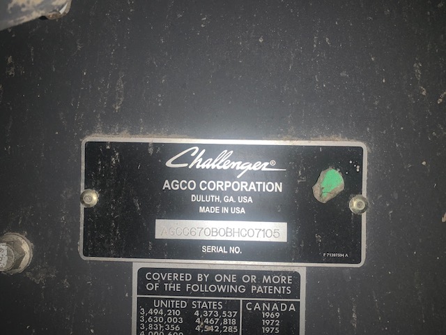 2011 AGCO 670B Combine