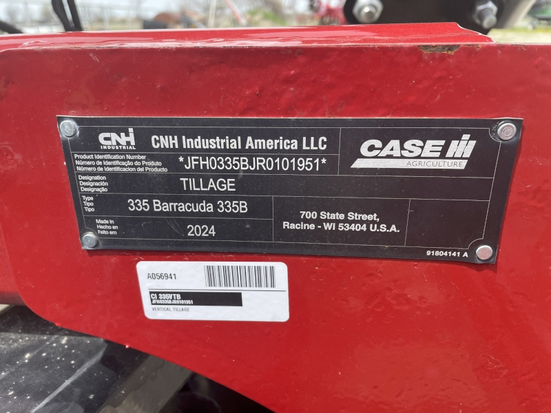 2024 Case IH 335VTB Vertical Tillage