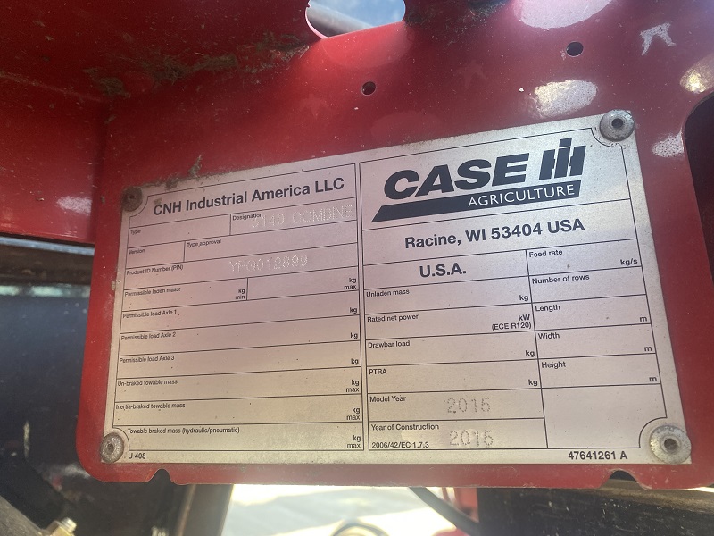 2015 Case IH 5140 Combine