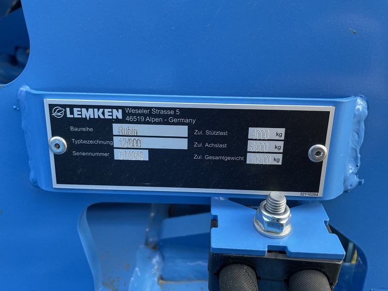 2023 LEMKEN RUBIN12 8M Compact Disc