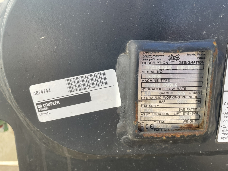 2023 Geith COUPLER Excavator Attachment