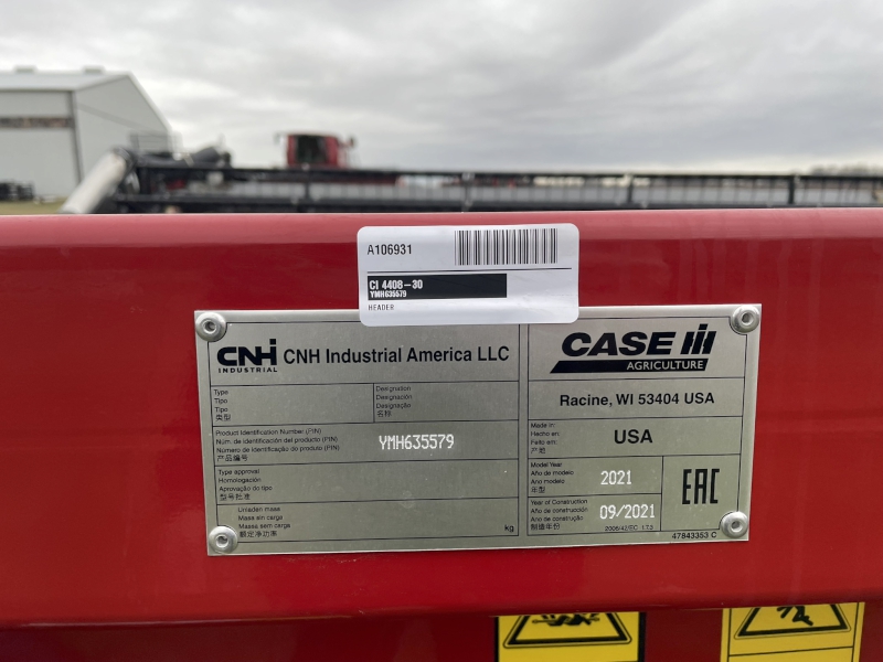 2021 Case IH 4408-30 Header Combine