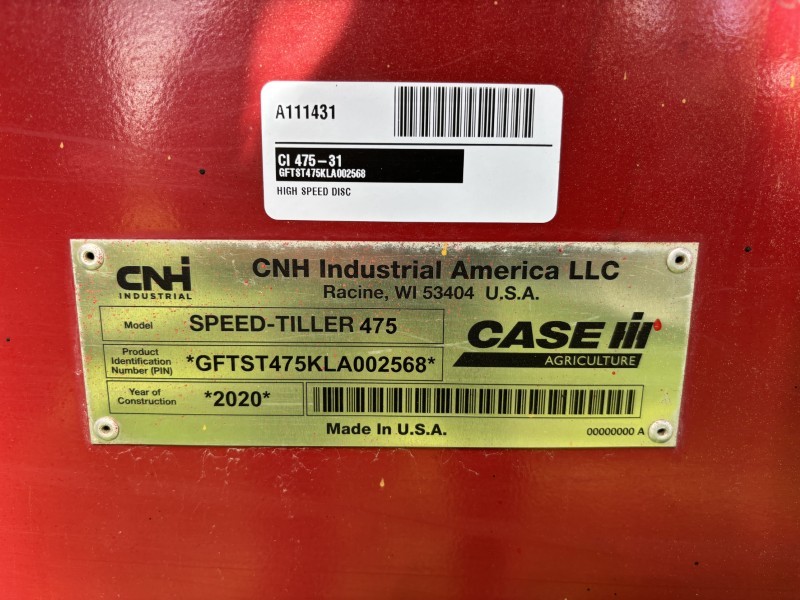2020 Case IH 475-31 Compact Disc