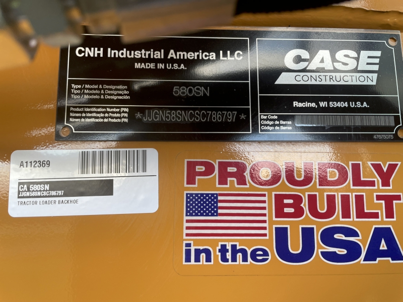 2026 Case 580SN Tractor Loader Backhoe