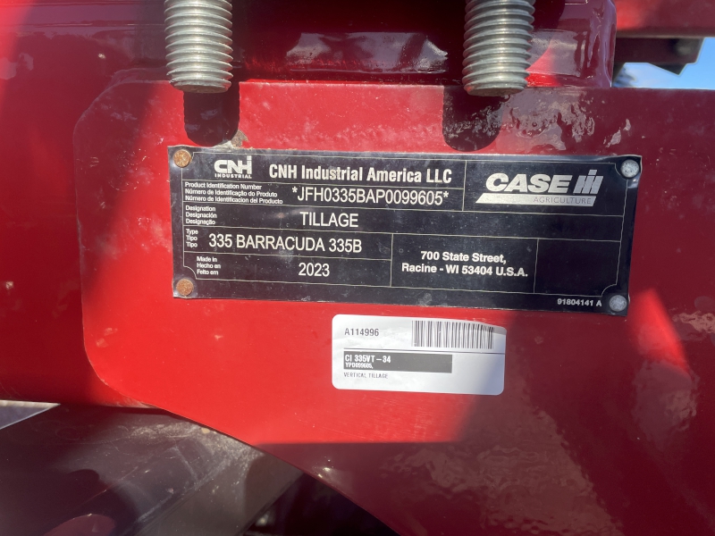 2023 Case IH 335VT-34 Vertical Tillage