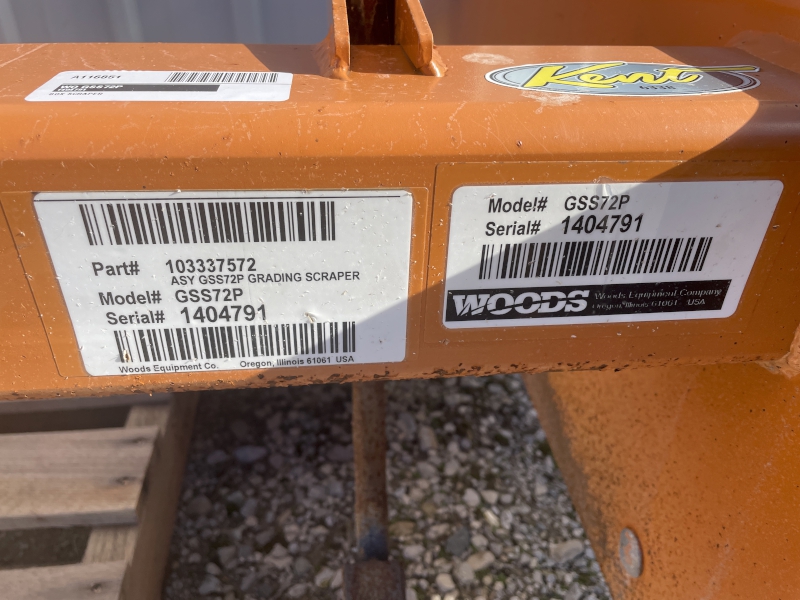2023 Woods GSS72P Scraper