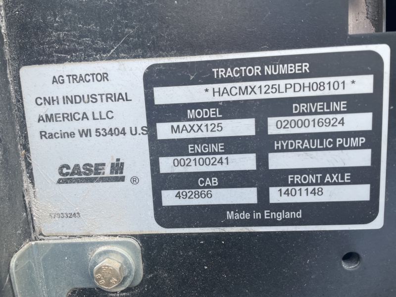 2023 Case IH MAXXUM 125 Tractor