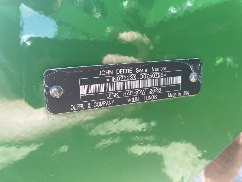 2013 John Deere 2623 Harrow