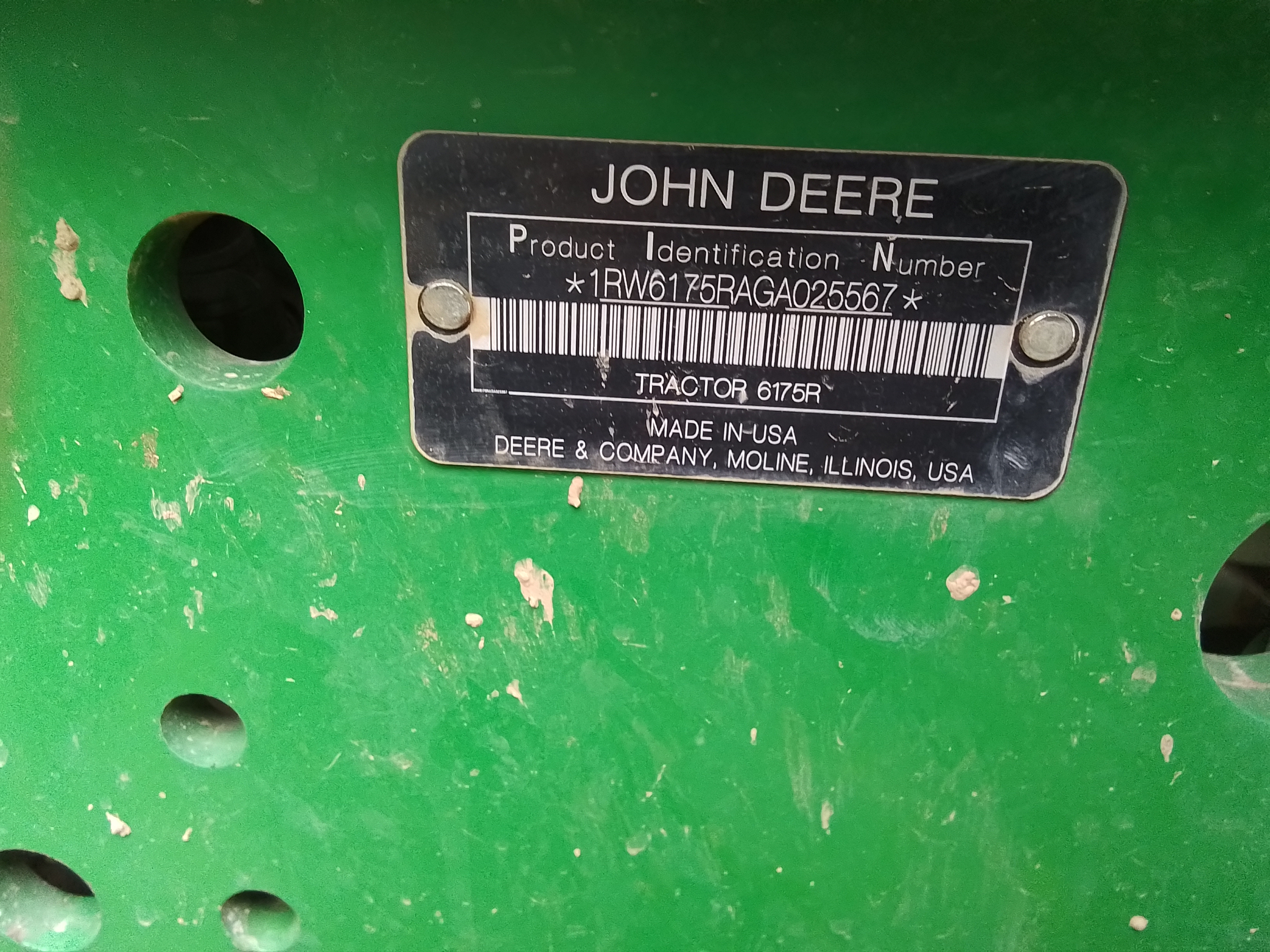 2016 John Deere 6175R Tractor