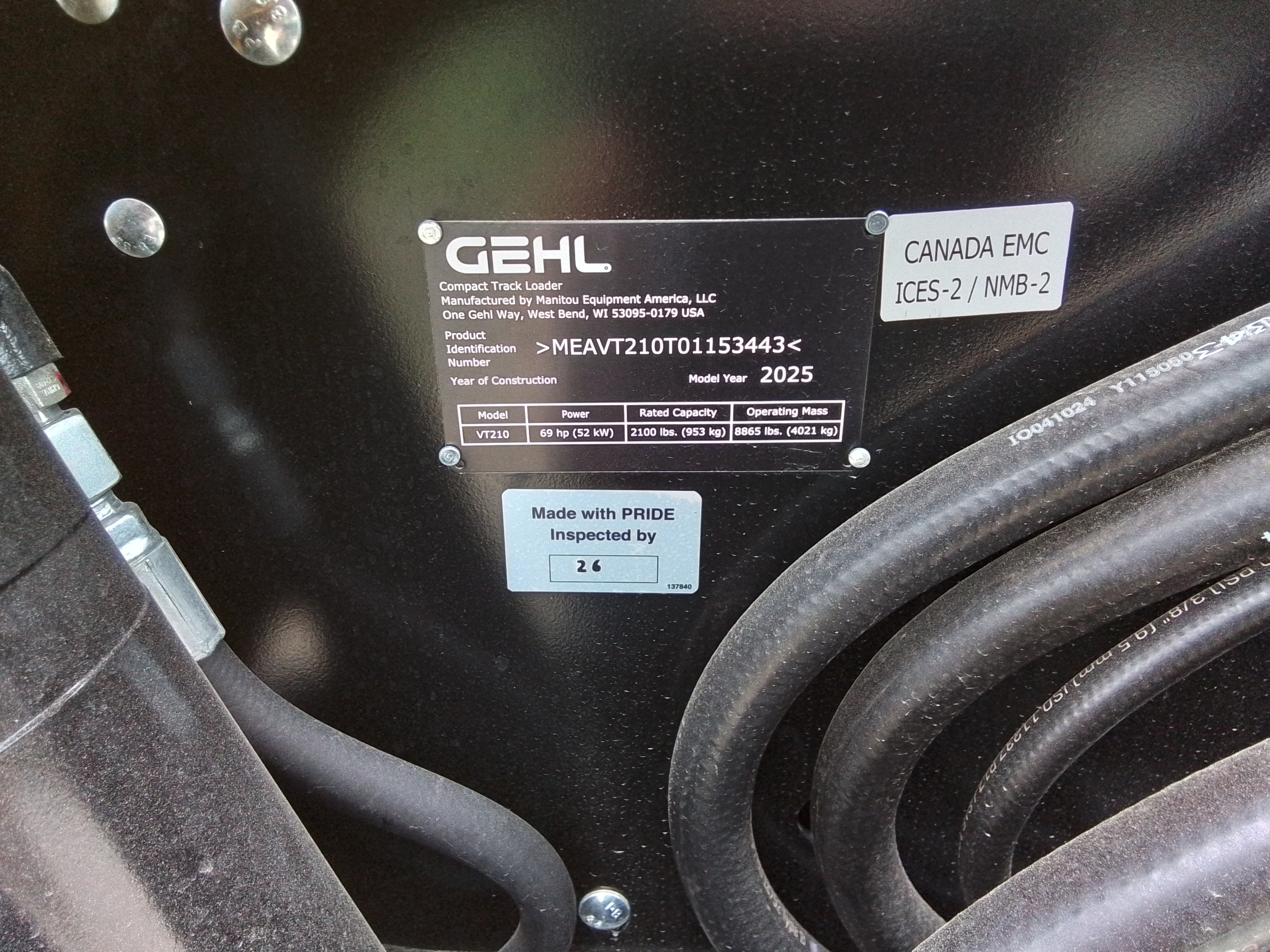 Gehl VT210 Compact Track Loader