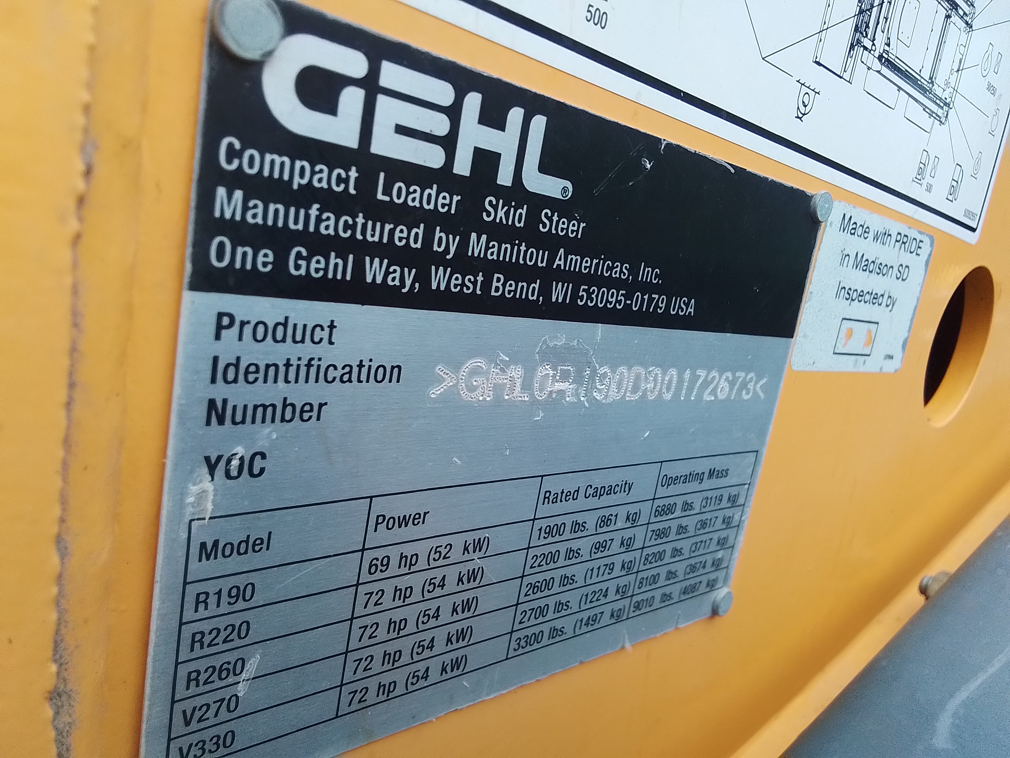 Gehl R190 Skid Steer Loader