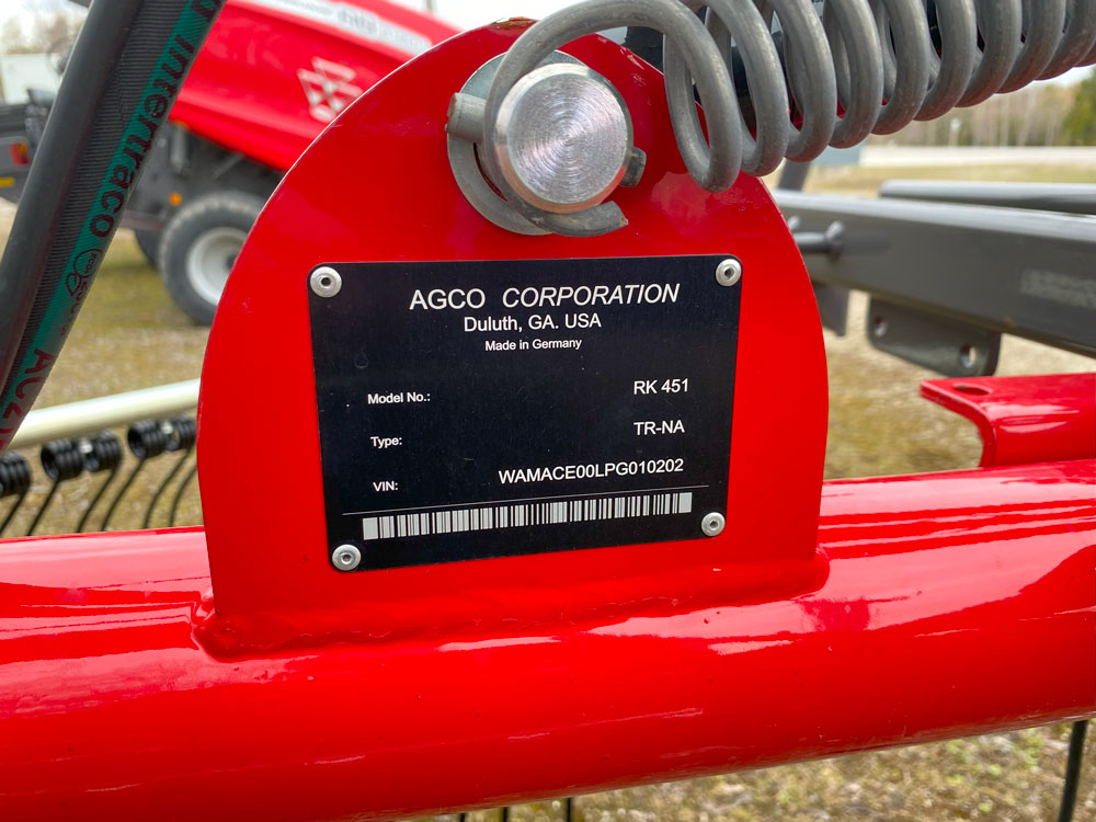 2023 Massey Ferguson RK451T Rake