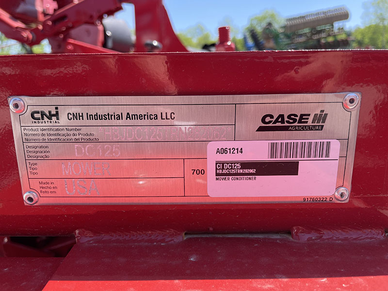 2023 Case IH DC125 Mower Conditioner