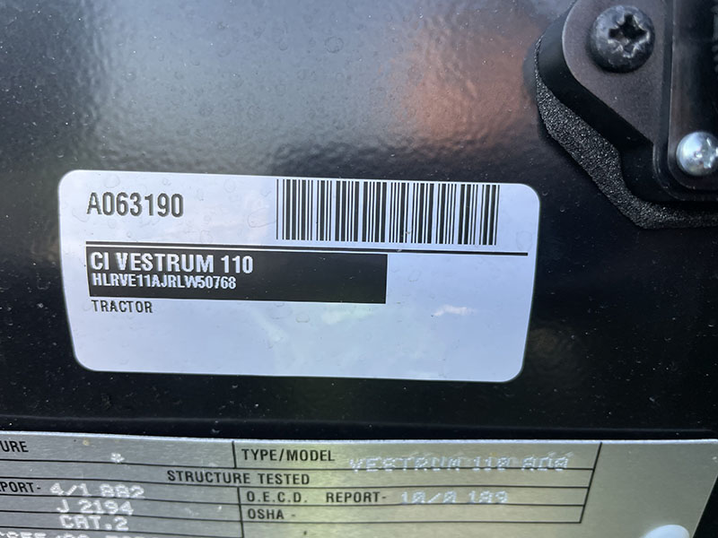 2024 Case IH VESTRUM 110 Tractor