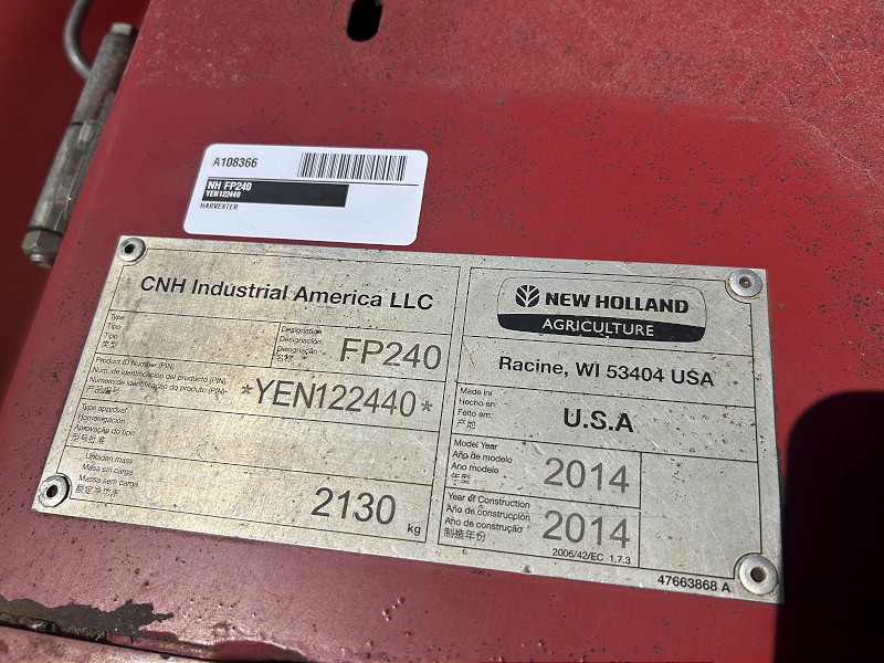 2014 New Holland FP240 Forage Harvester