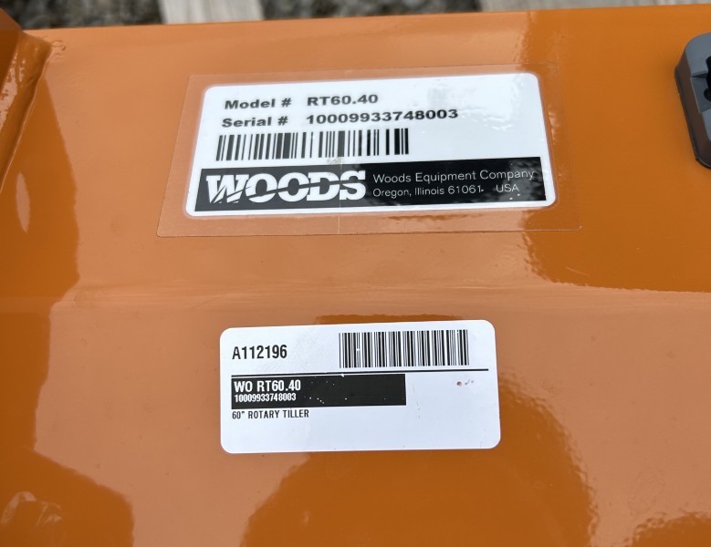 2025 Woods RT60.40 Tiller