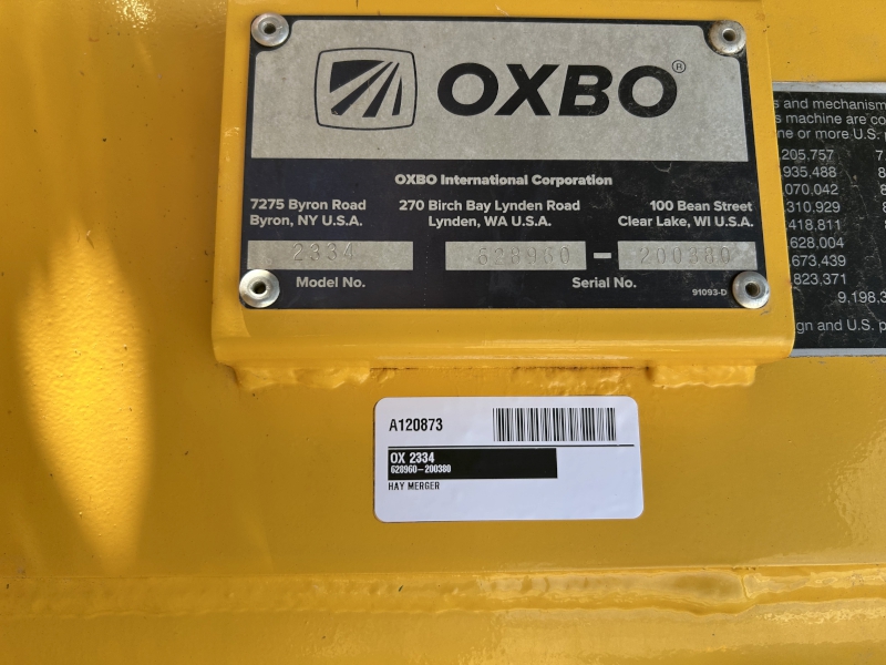 2021 Oxbo 2334 Windrow Merger