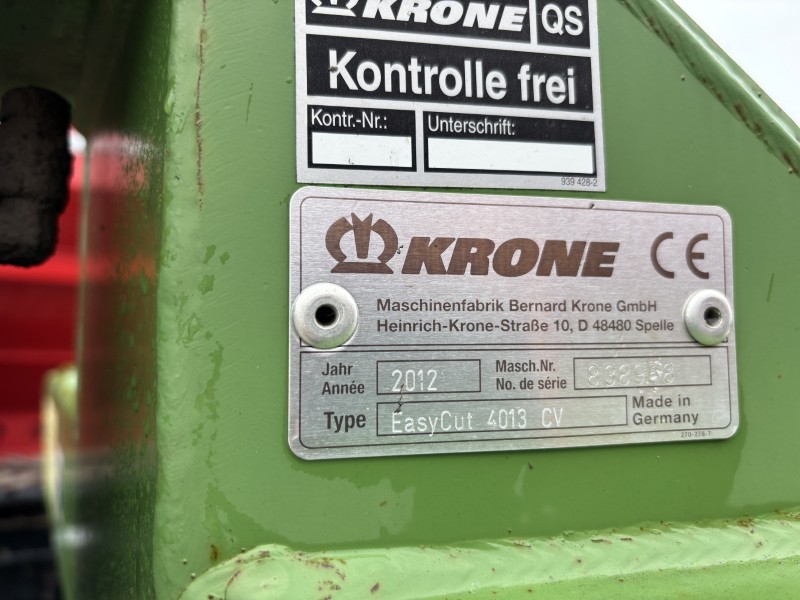 2012 Krone EC-4013CV Mower Conditioner