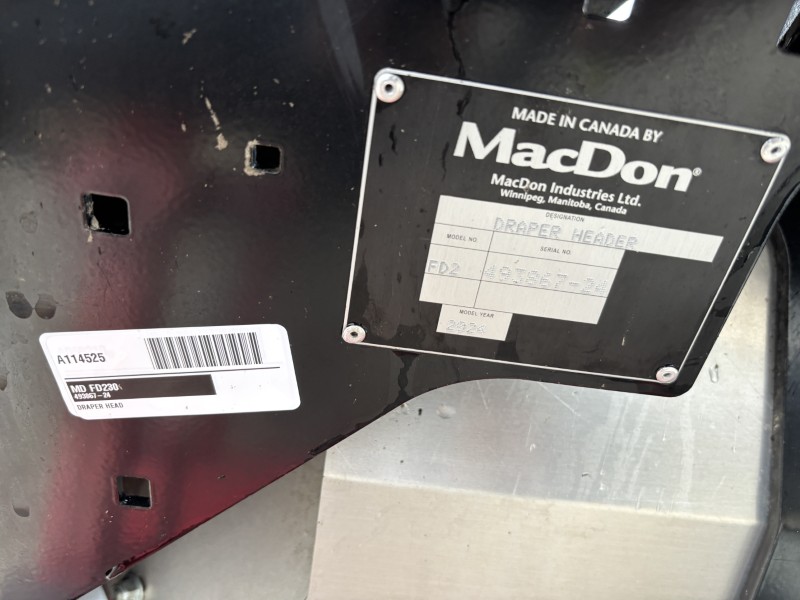 2024 MacDon FD230 Header Draper Flex