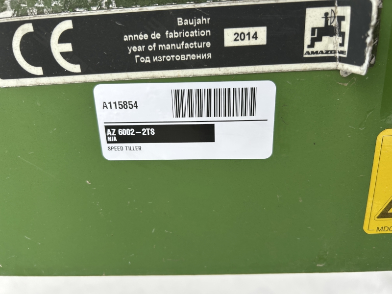 2014 Amazone 6002-2TS Compact Disc