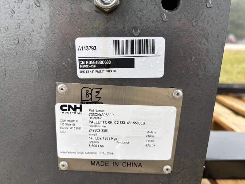 2025 CNH HD5548AO600 Pallet Fork