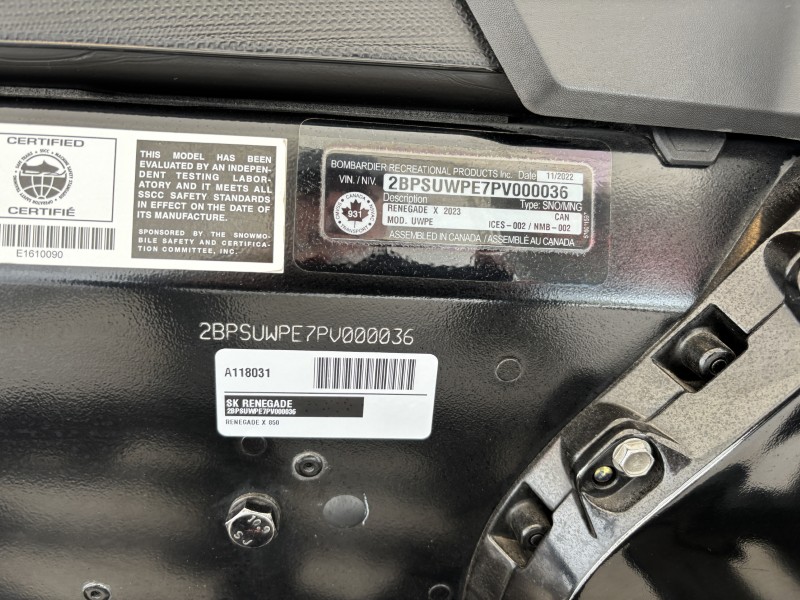 2023 Ski-Doo RENEGADE X Snowmobile