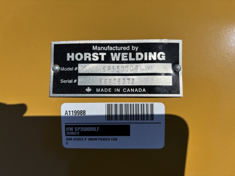 2026 Horst SP350009LF Snow Pusher