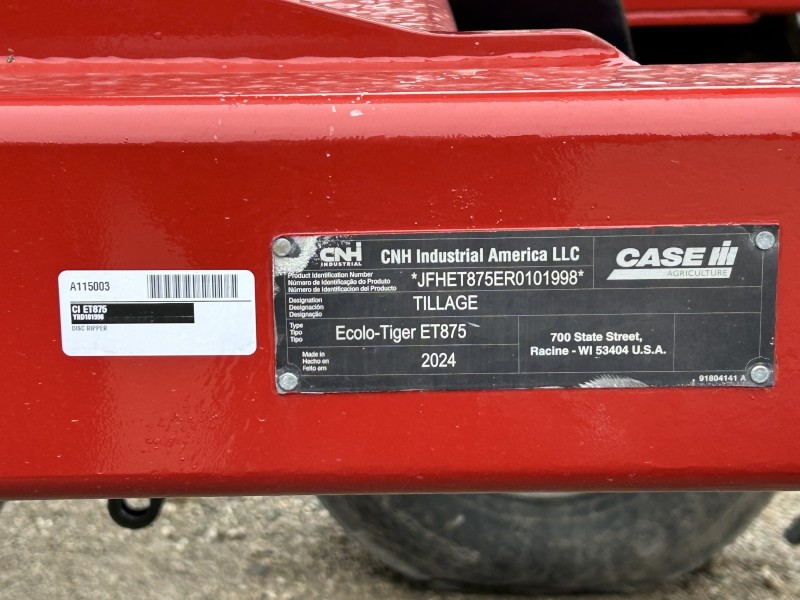 2024 Case IH ET875 Disk Ripper