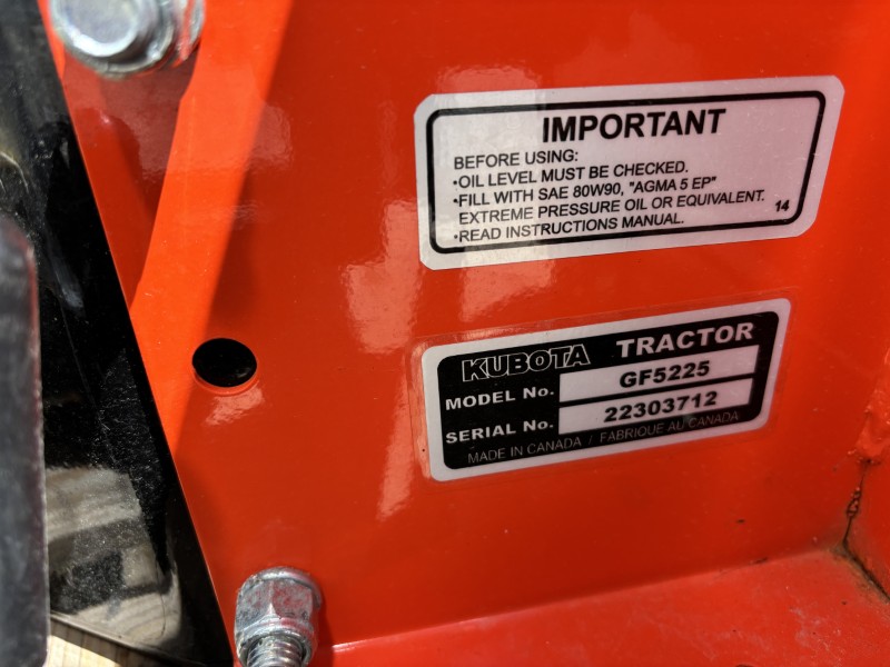 2024 Kubota GF1800-R Mower/Front Mount