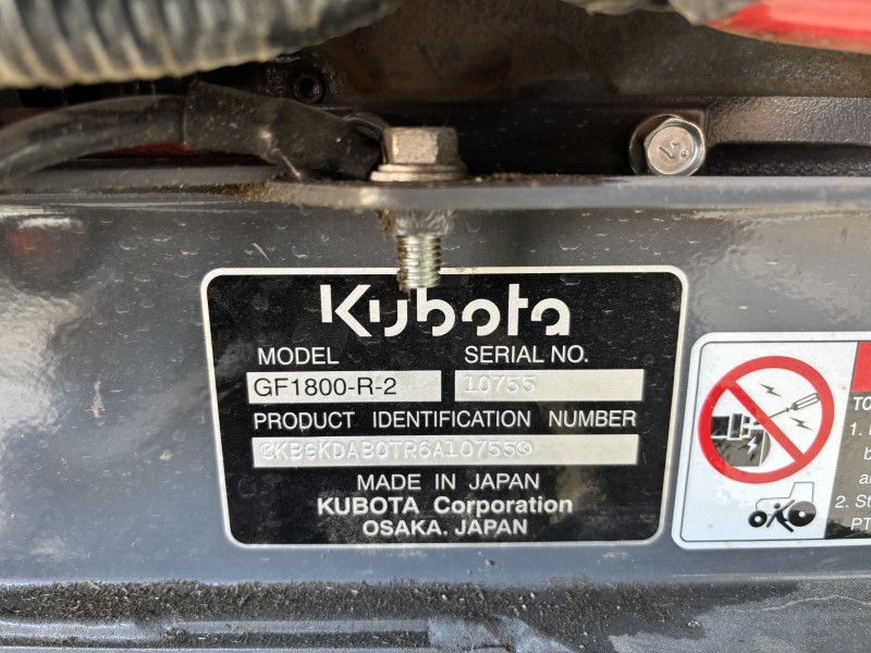 2024 Kubota GF1800-R Mower/Front Mount