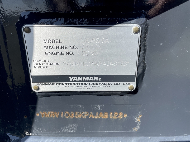 2023 Yanmar VIO35-6A Excavator