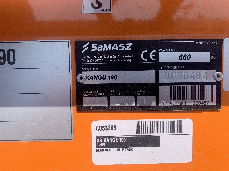 2023 SaMASZ KANGU190 Mower/Flail