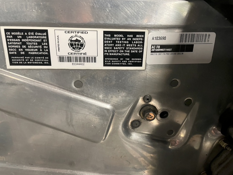 2012 Arctic Cat F8 Snowmobile