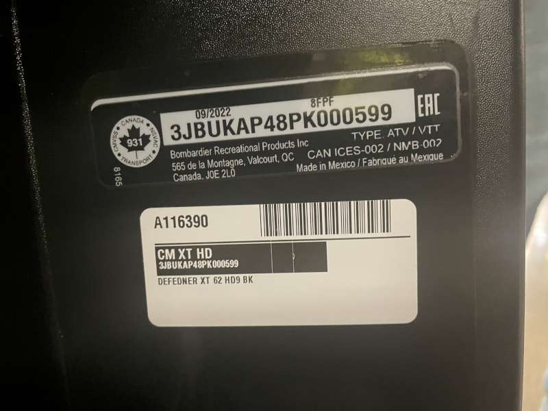 2023 Can-Am XT HD Side by Side