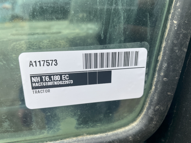 2023 New Holland T6.180 EC Tractor