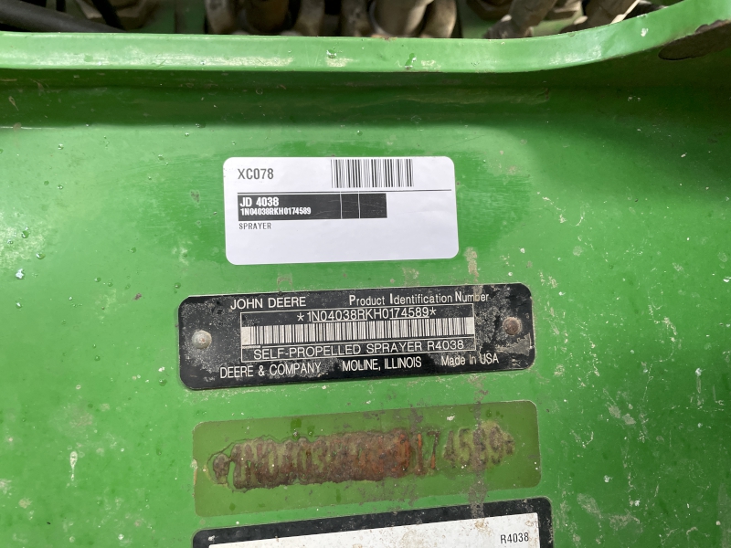 2017 John Deere 4038 Sprayer/High Clearance