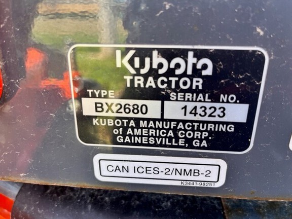 2018 Kubota BX2680 Tractor Compact