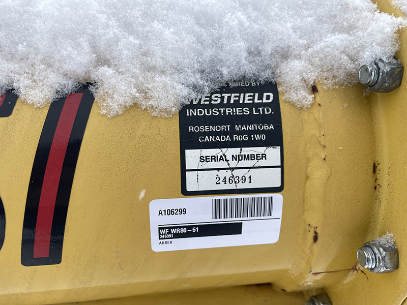 2013 Westfield WR80-51 Grain Auger