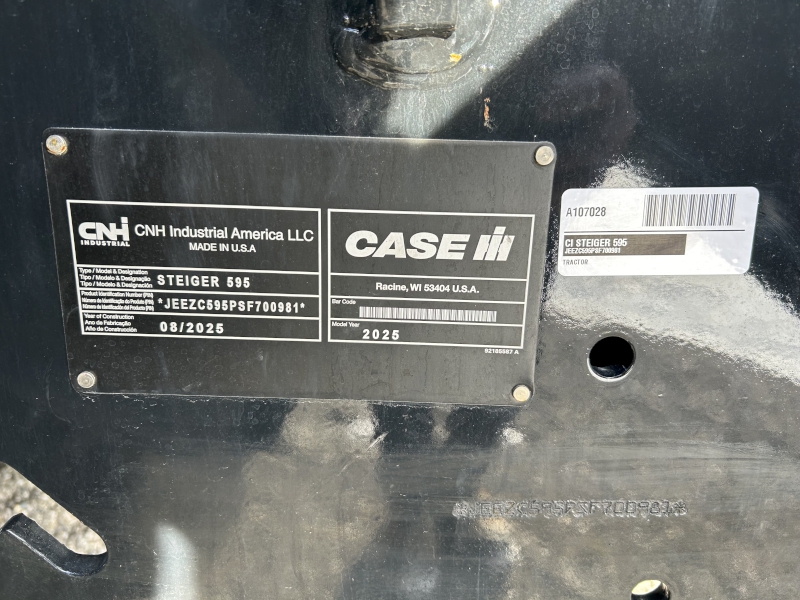 2025 Case IH STEIGER 595 Tractor
