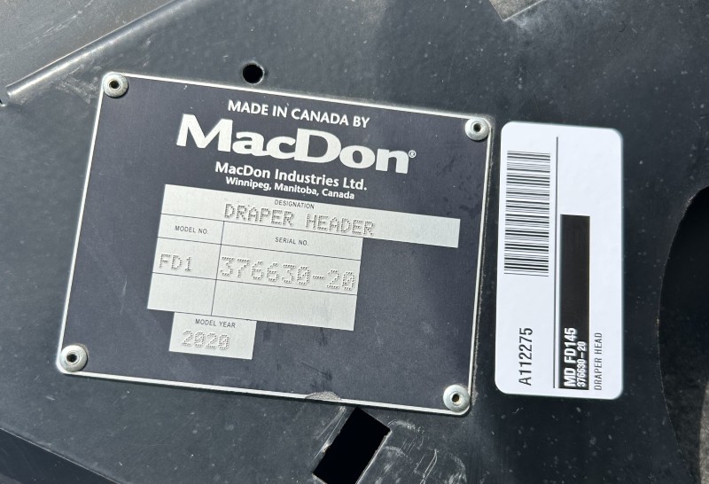 2020 MacDon FD145 Header Draper Flex