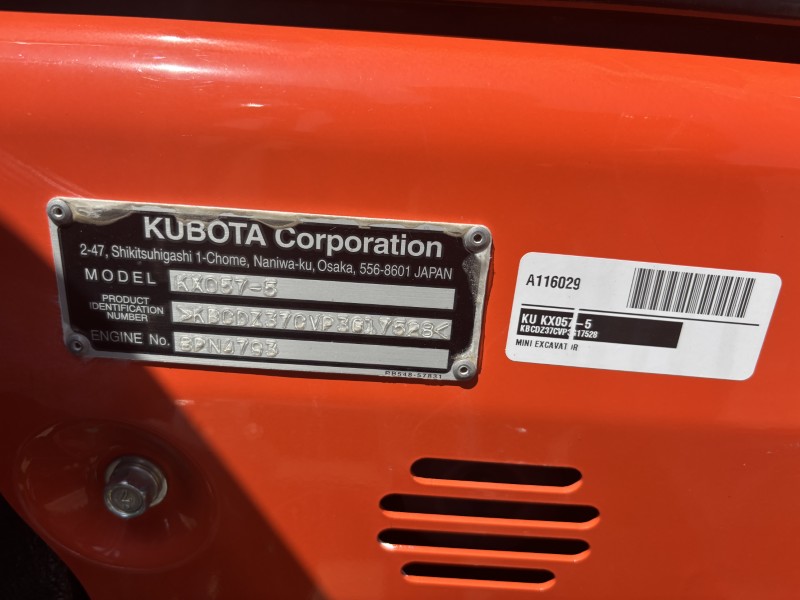 2023 Kubota KX057-5 Excavator