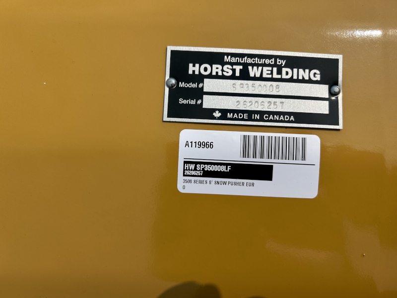 2026 Horst SP350008LF Snow Pusher