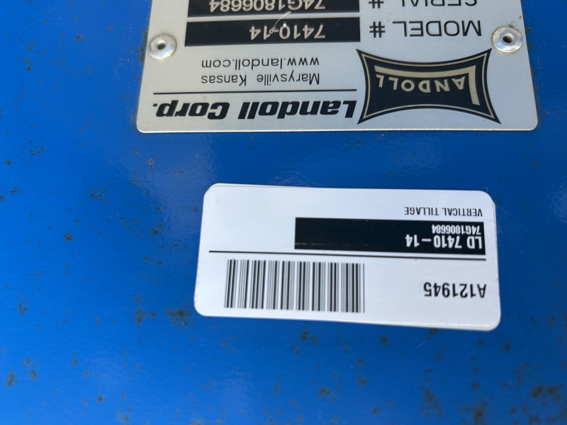 2018 Landoll 7410-14 Vertical Tillage