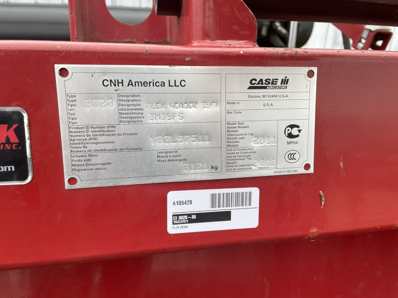 2011 Case IH 3020-35 Header Flex